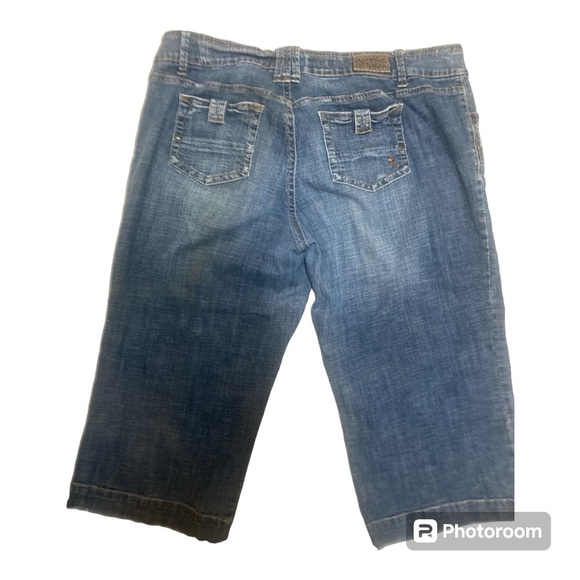 Hydraulic Capris Sz. 20 Woman’s Distressed Blue GUC - Picture 6 of 8